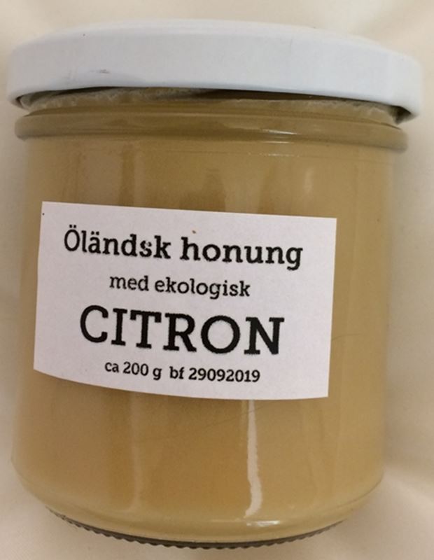 Öländsk honung med ekologisk citron ca 200g